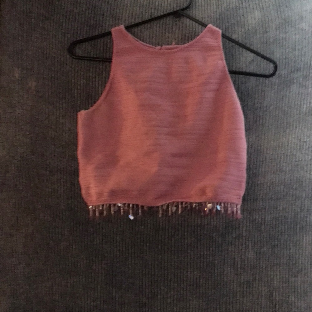 Sweet light pink sleeveless top